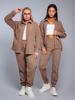 2026 Retro Plus Size Corduroy Lapel Shirt & Loose Pants Set for Women