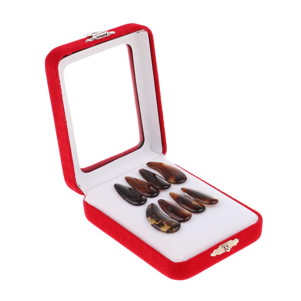 1 Pack Guzheng Finger Picks with Groove and Arc Gu Zheng Nails Large