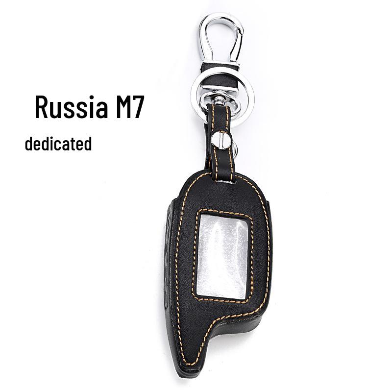 MAGICAR M7 Remote Control Genuine Leather Key Case and Keychain for Russia
