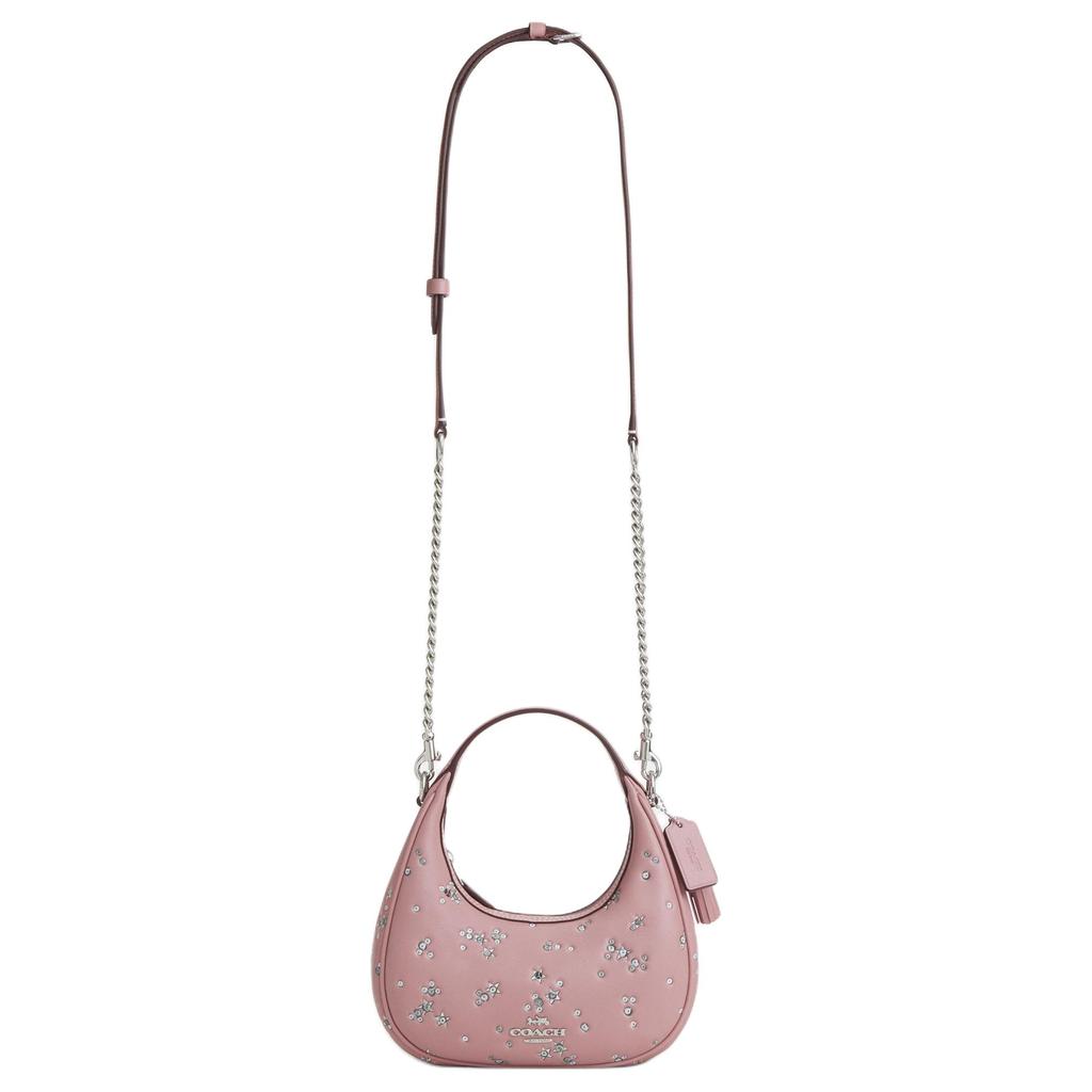 Coach Pink Leather Star Studded Convertible Hobo Shoulder Bag for Daily Use