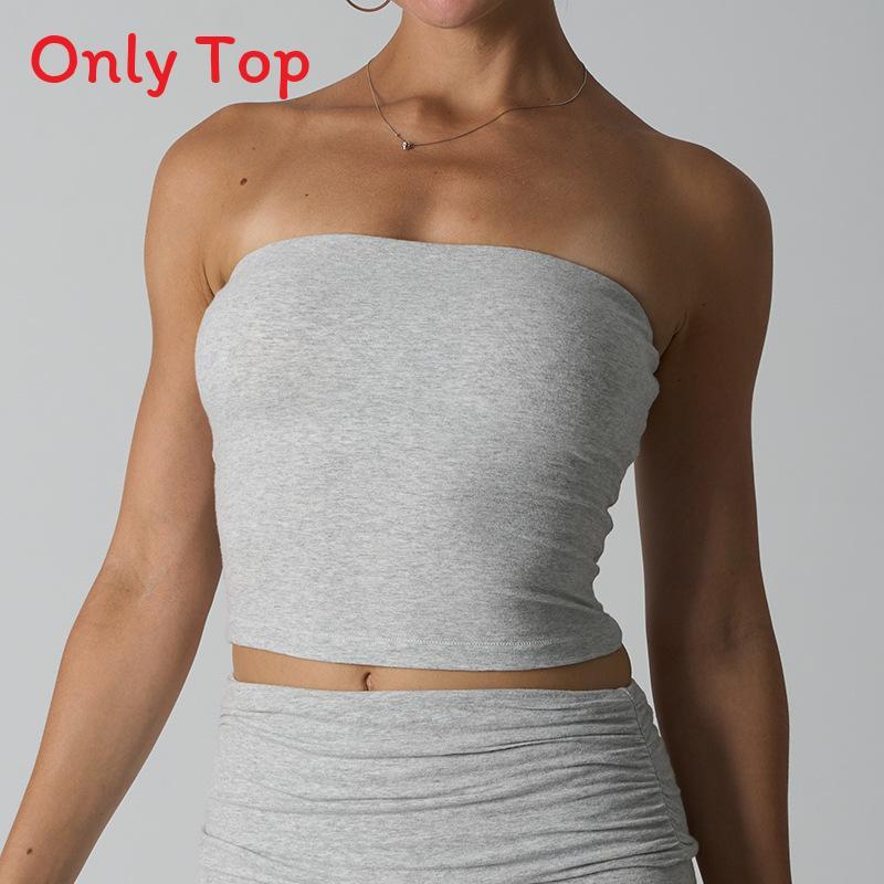 Sexy Girl Cotton Tube Top With Builtin Bra For Running And Street Style