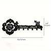 1PC Metal Key Holder, Black Wall Mounted Hook, Ornamental Hanger for Home Decor, Entryway Storage