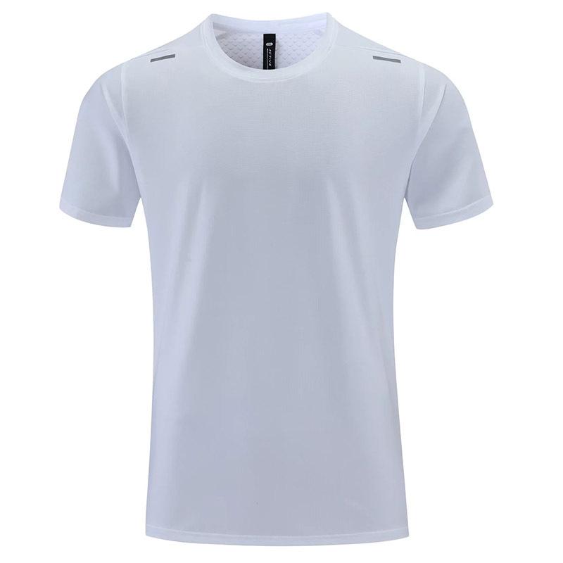 Sport T-shirt med korta ärmar vår och sommar ny snabbtorkande herrträningskläder rund hals andningsbar fitness avslappnad topp