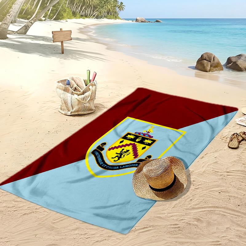 Asciugamano da Spiaggia con Stampa Calcio Burnley, Asciugamano Grande Morbido ad Asciugatura Rapida per Spiaggia Campeggio Nuoto