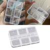 Transparent Multifunctional Organizer Case With 6 Sections For Nail Accessories Stationery Storage
