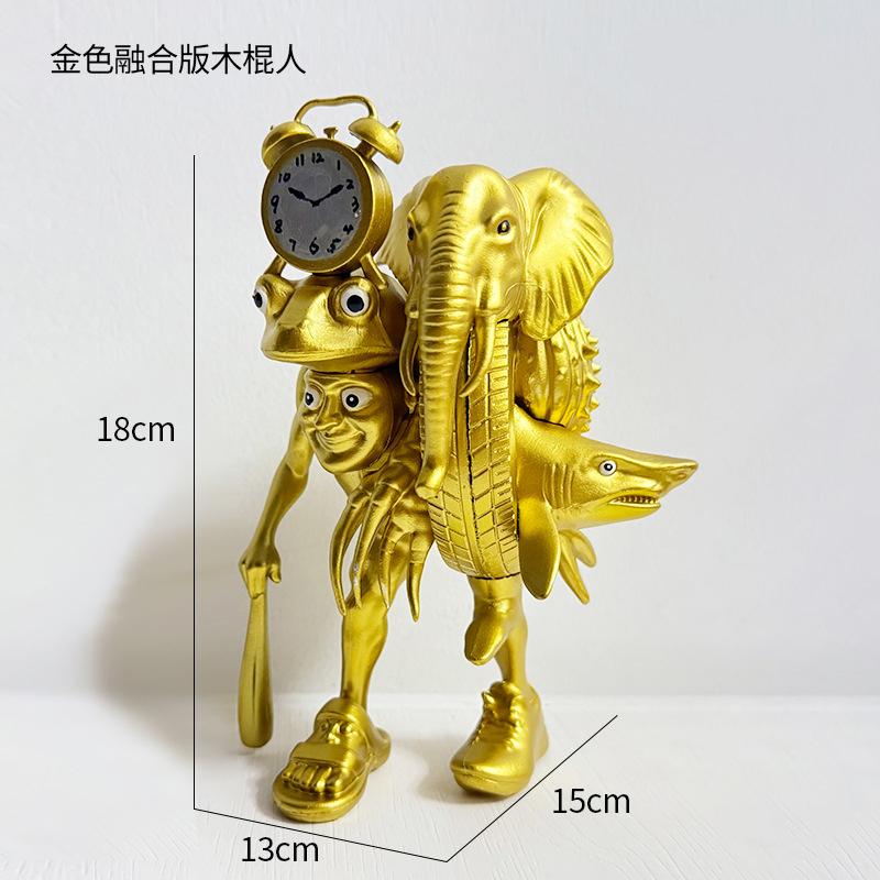 Tung Tung Sahur Action Figure Toy Tralalero TralalaLiriLi LarllaBoneca Ambalam Figure Toys Figurines Desktop Ornament