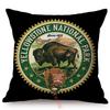 Famous National Park Vintage Poster Style Home Decoration Cushion Cover Yak Flamingo Forest Cotton Linen Sofa Chair Pillow Cases