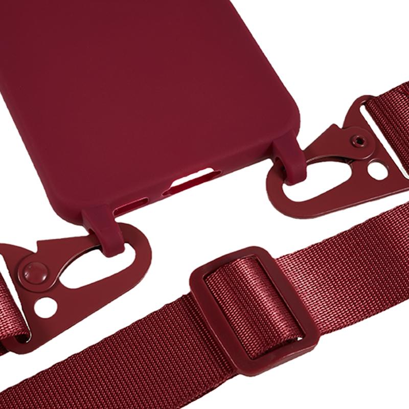 For Samsung Galaxy S23 Matte Soft TPU Case Anti-drop Phone Cover with Wide Lanyard