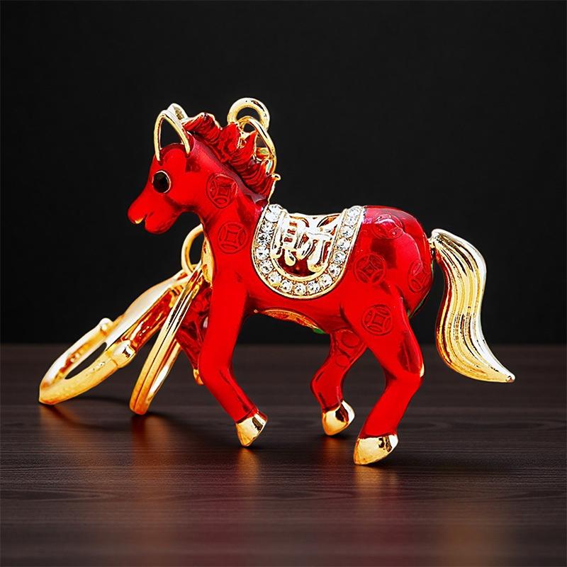  Pony Car Keychain Bag Pendant Metal Keychain Year Of The Horse