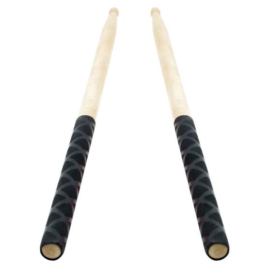 

1 Pair Drumstick Cover Frosted Surface Strong Heat Shrinkage Anti-scratch Non-slip X-Texture Pattern
