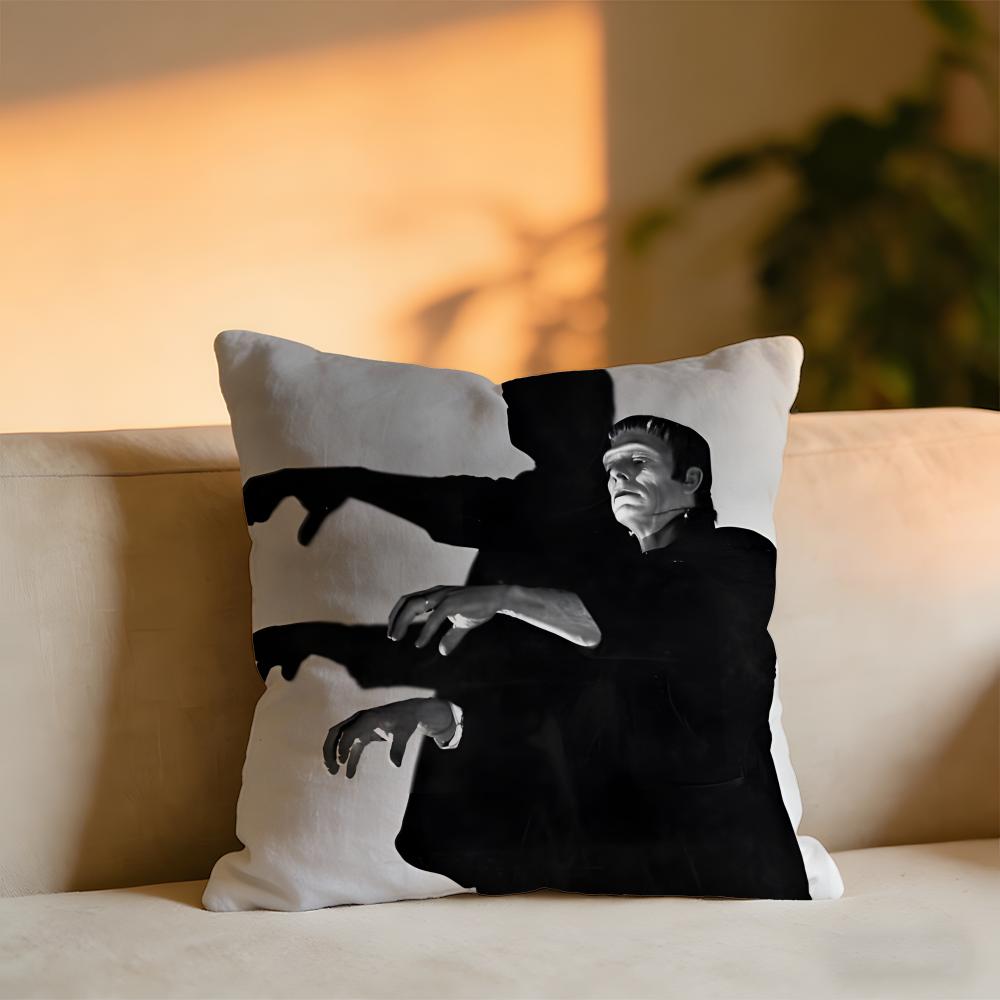 Frankenstein Cushion Cover Cozy Velvet Throw PillowSoft Warm Cushion For Sofa  Bed