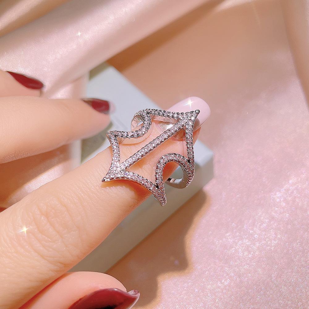 

Корейская версия персонализированного полого микро-кольца любви, кольцо для похудения, трендовое кольцо, украшение для руки No. 10