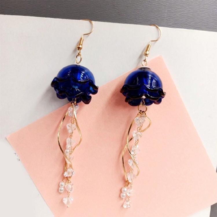 Fashion Jellyfish Earrings Unique Pendant Earrings Stylish Drop Earrings Party Earrings Elegant Ear Jewelry for Woman