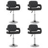 Vidaxl Swivel Dining Chairs, 4 Pcs, Black, Faux Leather