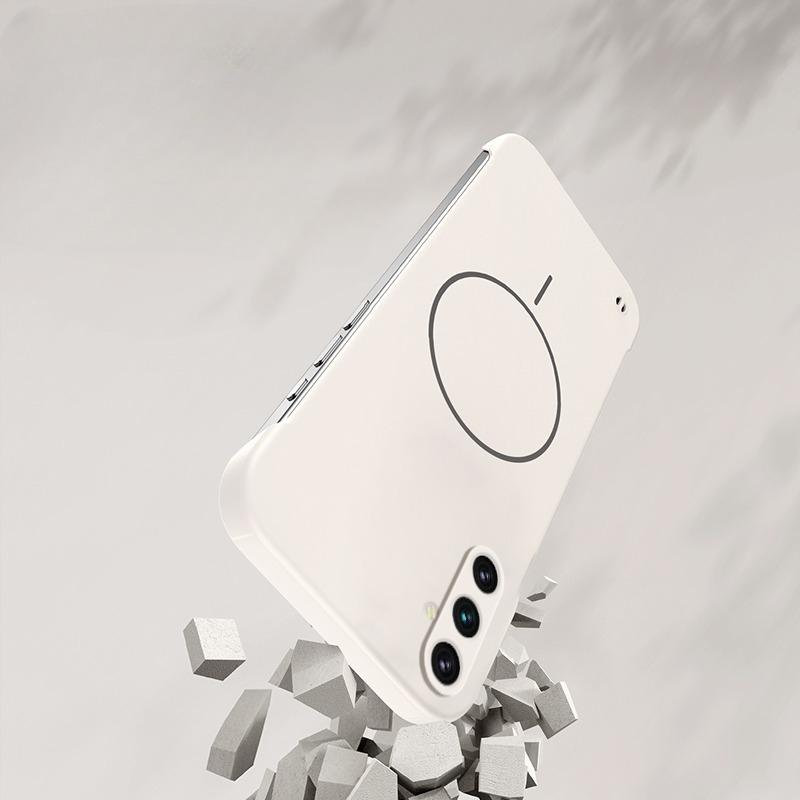 Ultra dünne rahmenlose magnetische Hülle für Samsung A56 A16 A55 A35 A15 A05 A54 A34 A24 A14 A52 A32 Magsafe Hart-PC Mattes Cover-Gehäuse