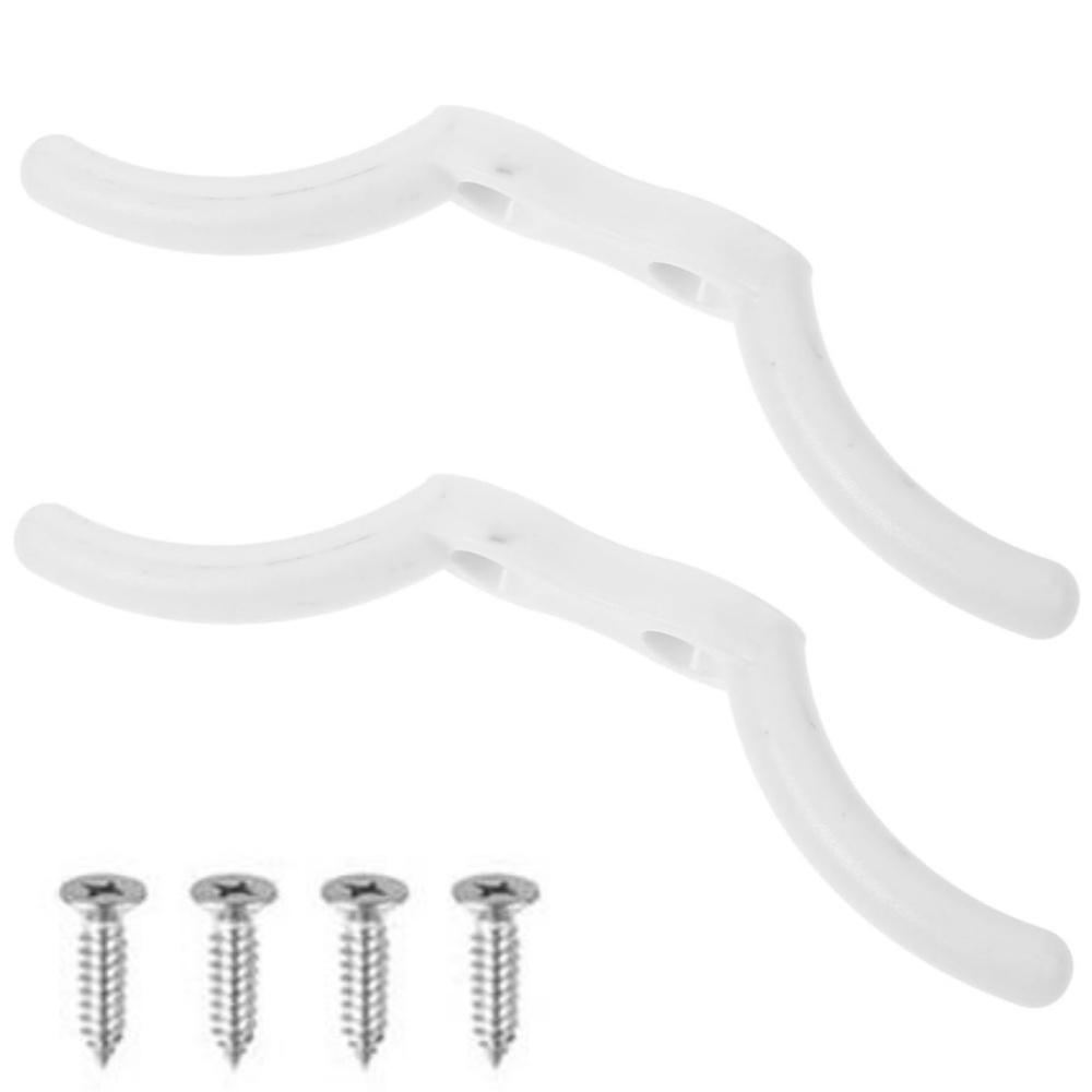 2-Piece Flagpole Mooring Hook Set – Nylon Flagpole Clamp With Stainless Steel Screws, Secures Flag Lines For Sailboat & Outdoor Flagpole Accessories 113mm