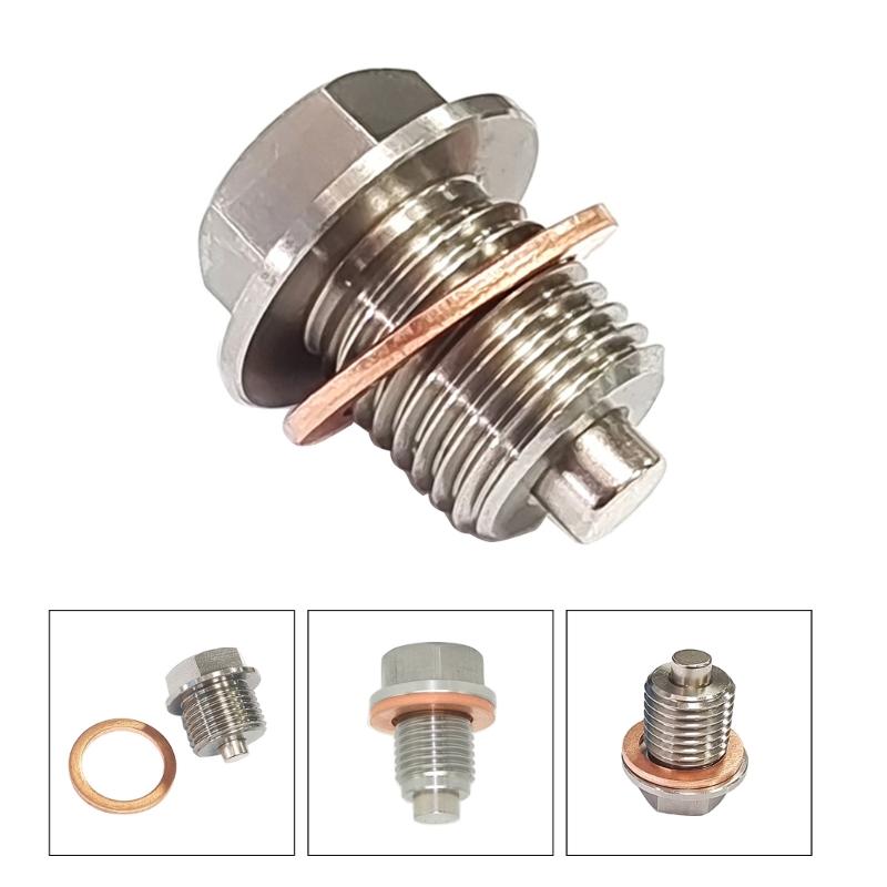 M12x1.25/M14x1.5/M16x1.5 Oil Drain Plug Oil Pan Drain with Washer Auto Replacement Engine Oil Drain Plug Oil Drain Plugs 3