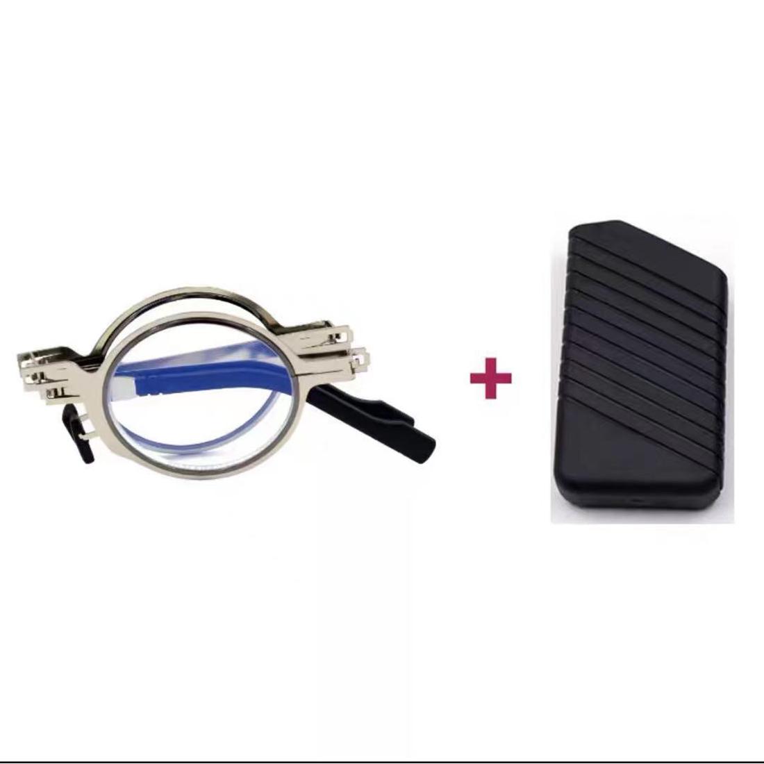 

Складные очки для чтения, блокирующие синий свет, очки для чтения, металлические очки Round 3.0