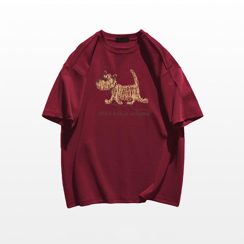 Plus Size Women's Retro Cotton Short Sleeve T-Shirt - 2025 Summer Loose Fit