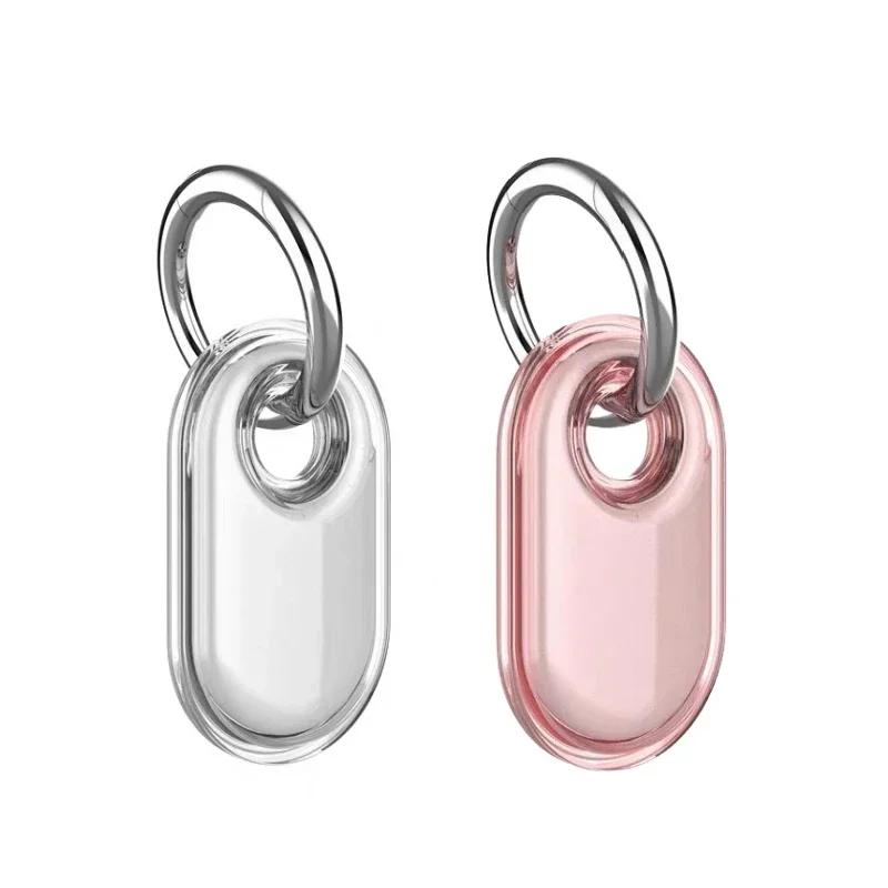 TPU Case Anti-Drop Protective Case with Keychain Anti-Scratch Trackers Holder for Keys Wallet Luggage Pets for Galaxy SmartTag 2