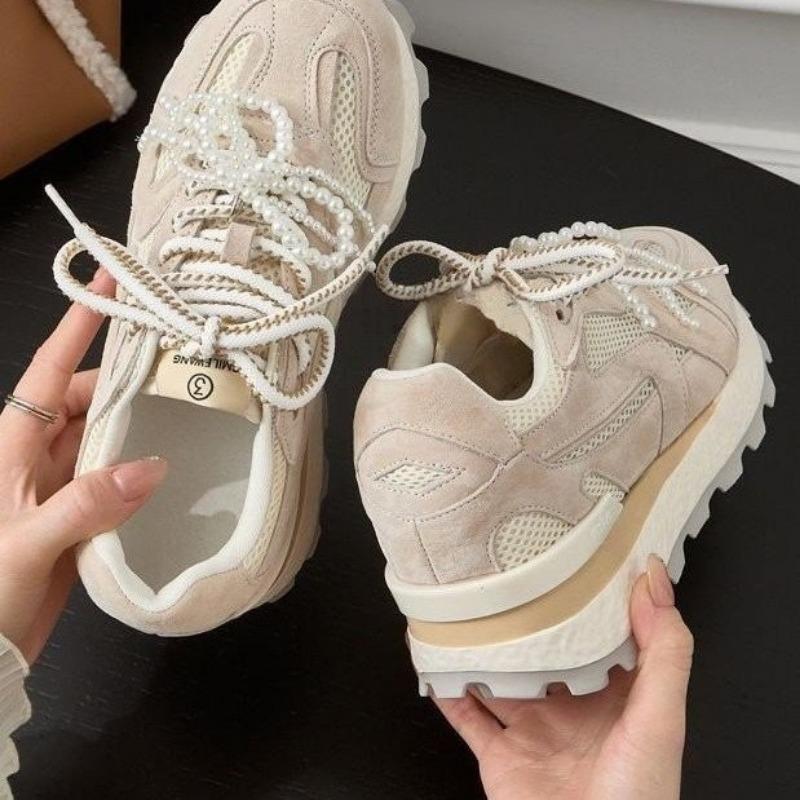 Neue Bestseller Schuhe mit Höhenerhöhung: Dicksohlige, atmungsaktive Dad-Schuhe für Damen