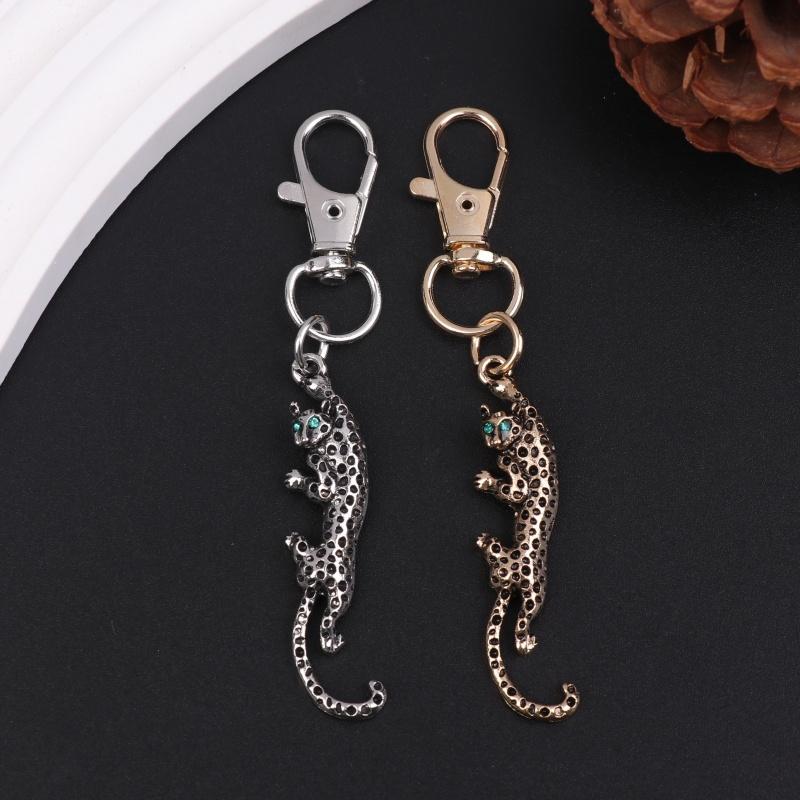 Animal Panther Pendant Keychain For Women Handbag Dangle Men Car Charm Ornaments Fashionable Diamond Jewelry Gifts