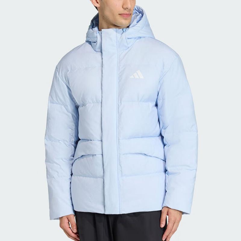 Adidas Water-Resistant Zipper Sports Warm Hooded Long Sleeve Down Jacket Unisex Jacket KS6486
