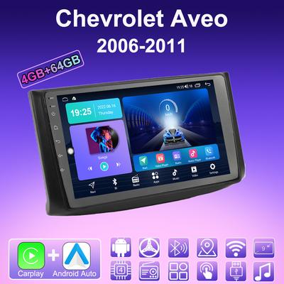 2 DIN Android Carplay Autoradio Für Chevrolet Aveo 2006-2011 Multimedia Player Head Unit Stereo GPS Navigation BT WIFI 4+64GB