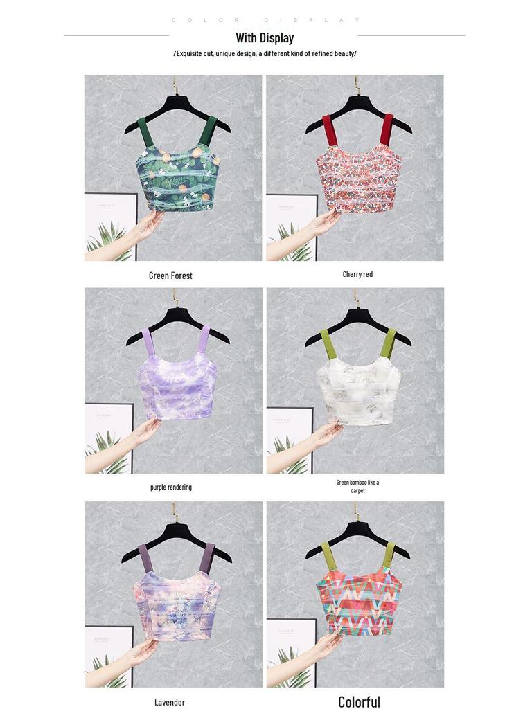 2025 Women's Sexy Sports Camisole Yoga Bra Set - Summer Fitness & Running Vest