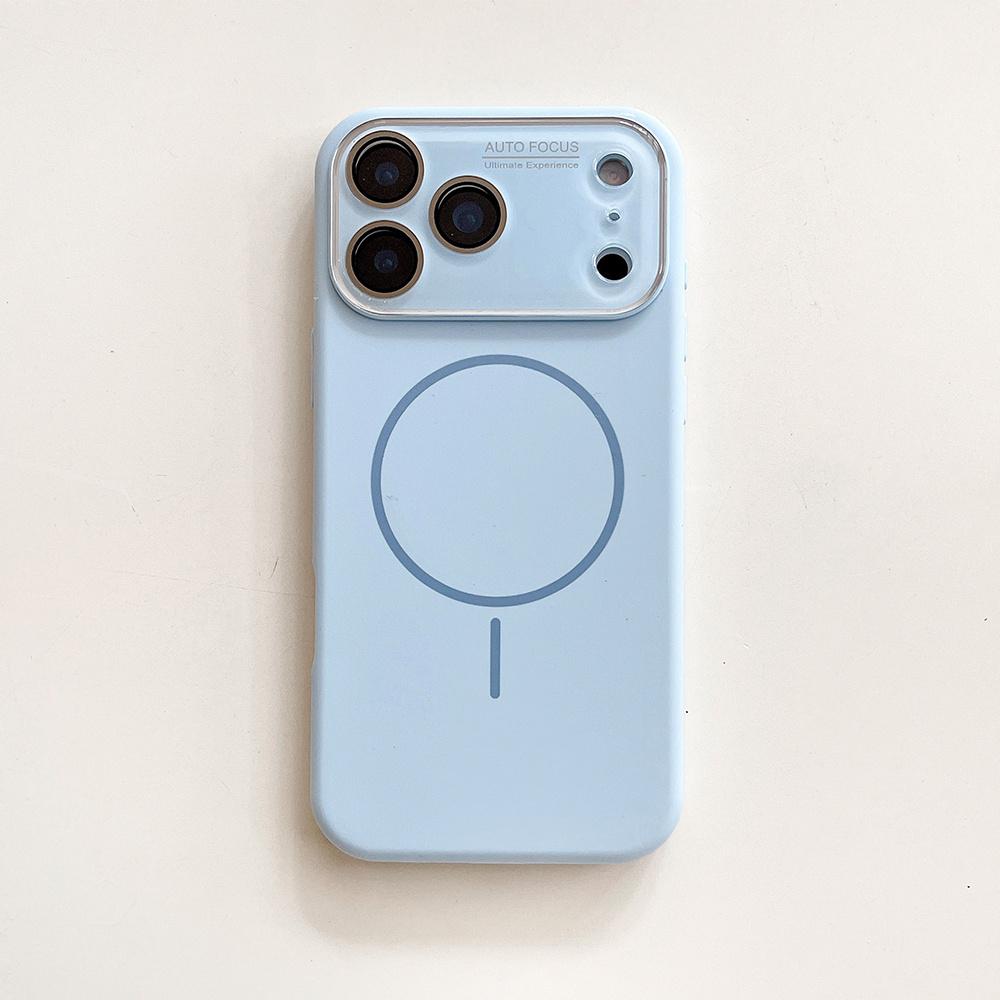 

Advanced Liquid Silicone Phone Case for IPhone Air 17 16 15 14 Pro Max for Magsafe Magnetic Charging Glass Lens Protective Cover iPhone 15