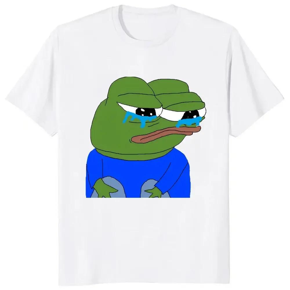 Pepe the Frog Frog-print shirt paired with funny memes for a casual and stylish unisex T-shirt