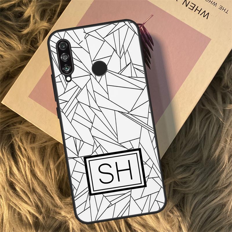 

PERSONALISED NAME INITIALS Case For Huawei Honor X9a X7 X8 X9 50 70 P20 P30 P40 Lite Mate 50 P50 Pro Nova 5T P Smart Huawei P40 Pro