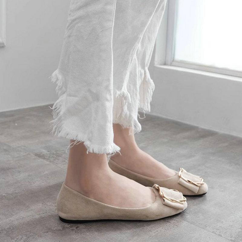 Fashion Flat Shoes for Women 2025 New Spring and Autumn Black Flat Bottom Work Large Women's Shoes Loafers Women Zapatillas Mujer