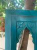 Blue Painted Wood Frame: Indian Jharokha Style Wall Decor