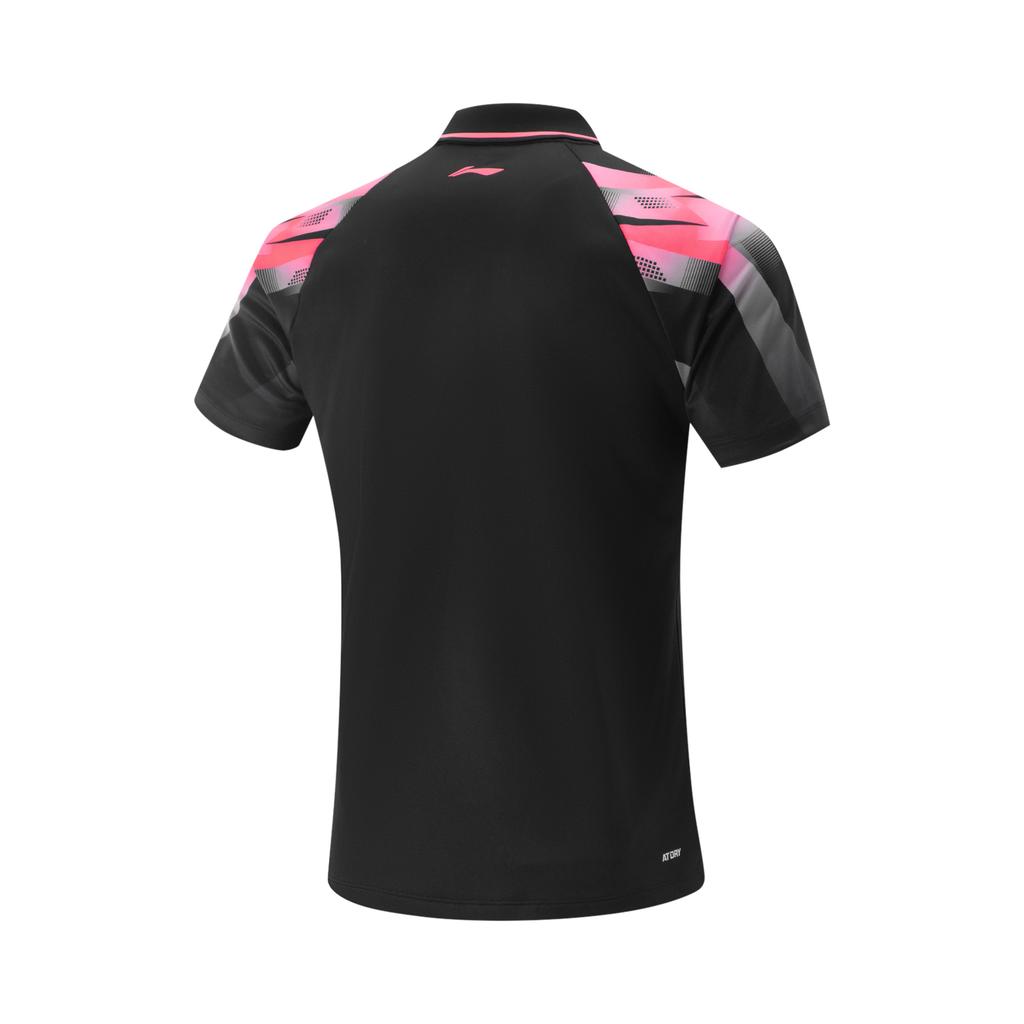 Li Ning Table Tennis Series Comfortable Simple Versatile Sports Brand Logo Quick-Dry Short Sleeve T-Shirt Unisex Tops Black AAYV117-1