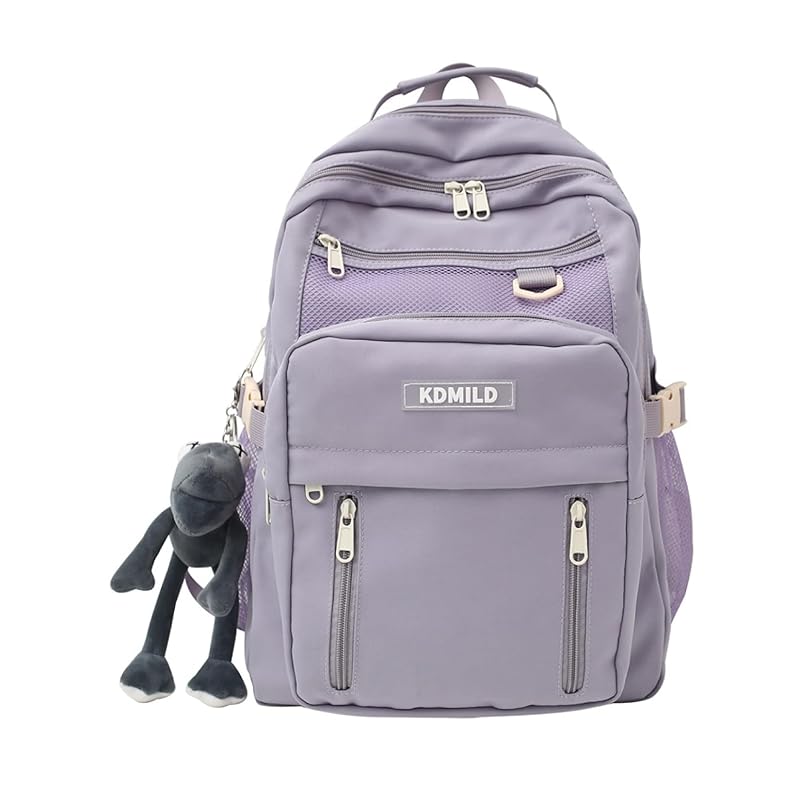 

[QuesLete.] backpack unisex rucksack waterproof large capacity laptop A4 size lightweight Less tiring bag casual backpack Commuting to school commute
