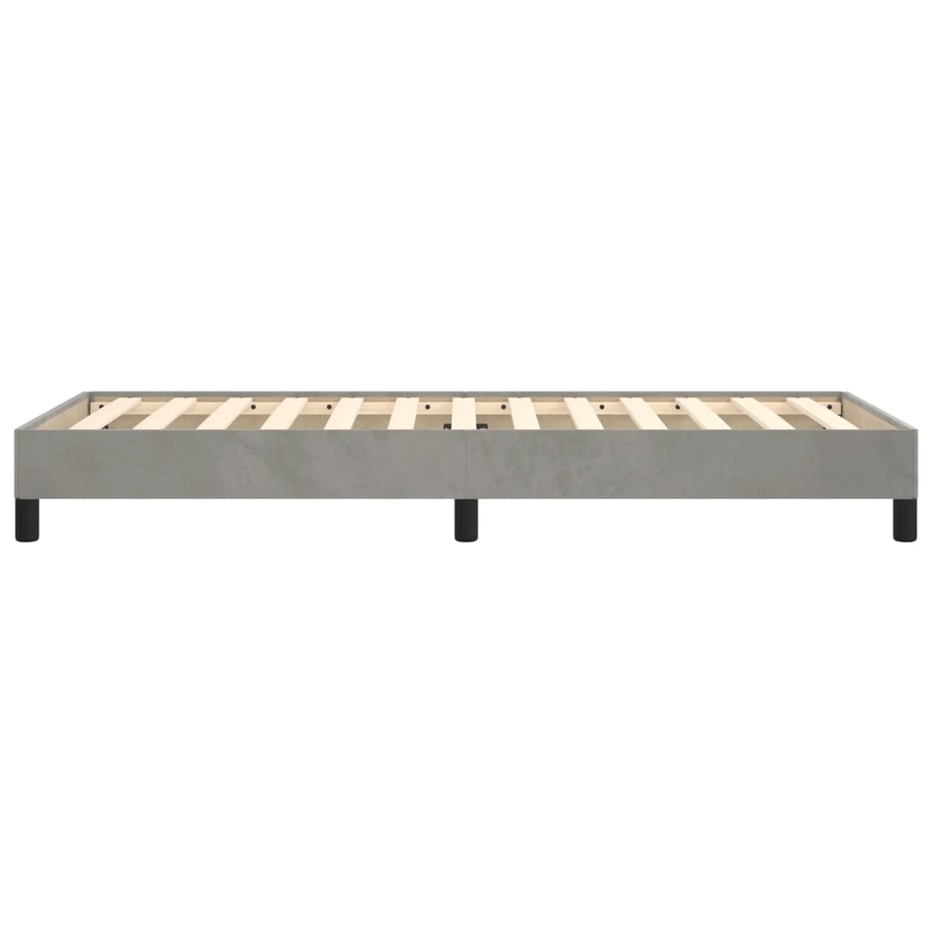 Bed Frame without Mattress Light Grey 90 x 200 cm Velvet