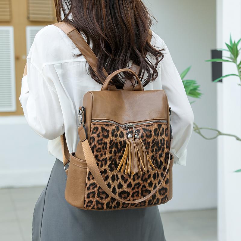 Women's Multi-functional Leopard Shoulder Bag