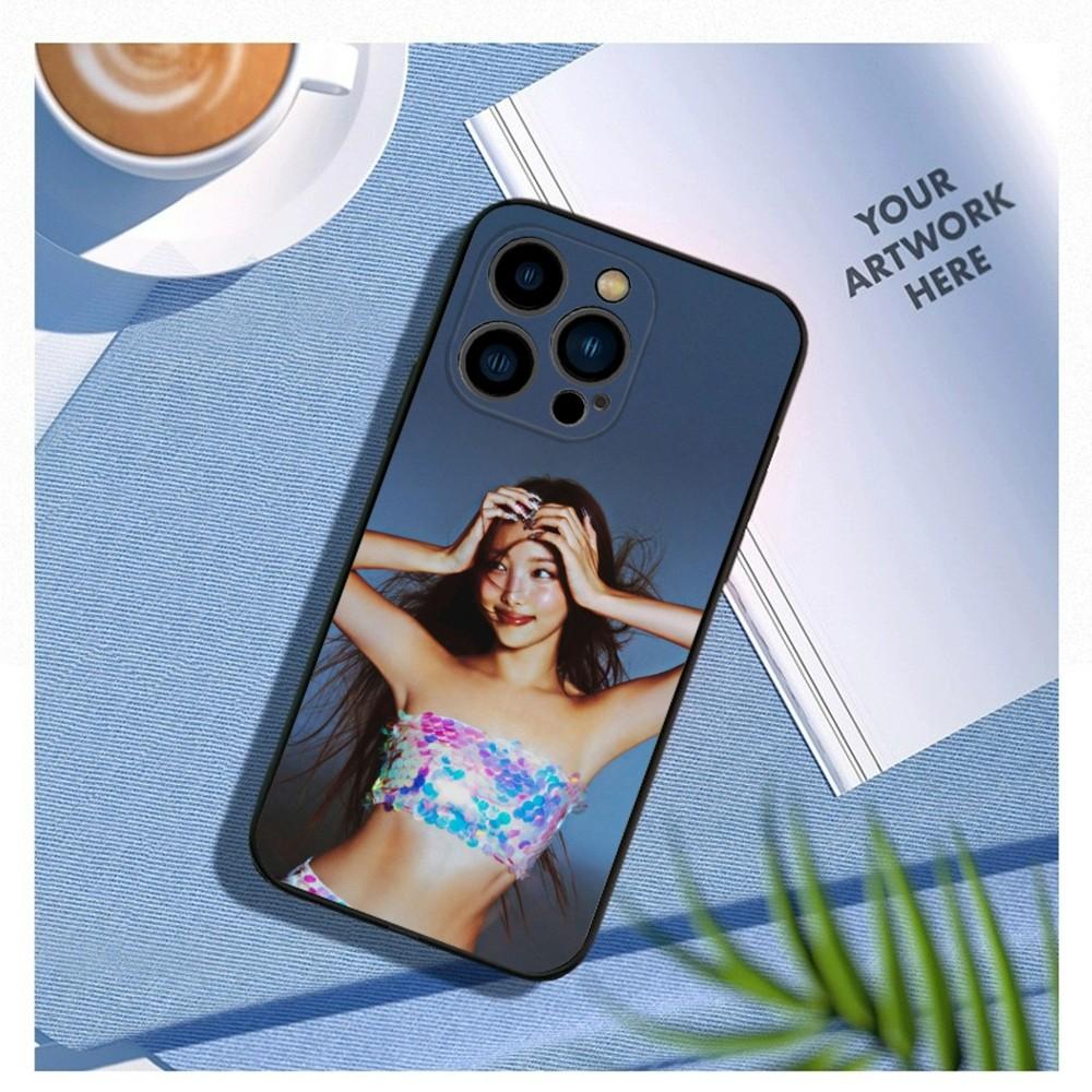 Kpop N-Nayeon ABCD Phone Case For iPhone15,14,13,12 Mini 11 Pro XR,X,XS,MAX 7,8 Plus Silicone Cover Soft Black