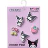Crocs 5 Piece Set Gibbets Charms Sanrio Kuromi