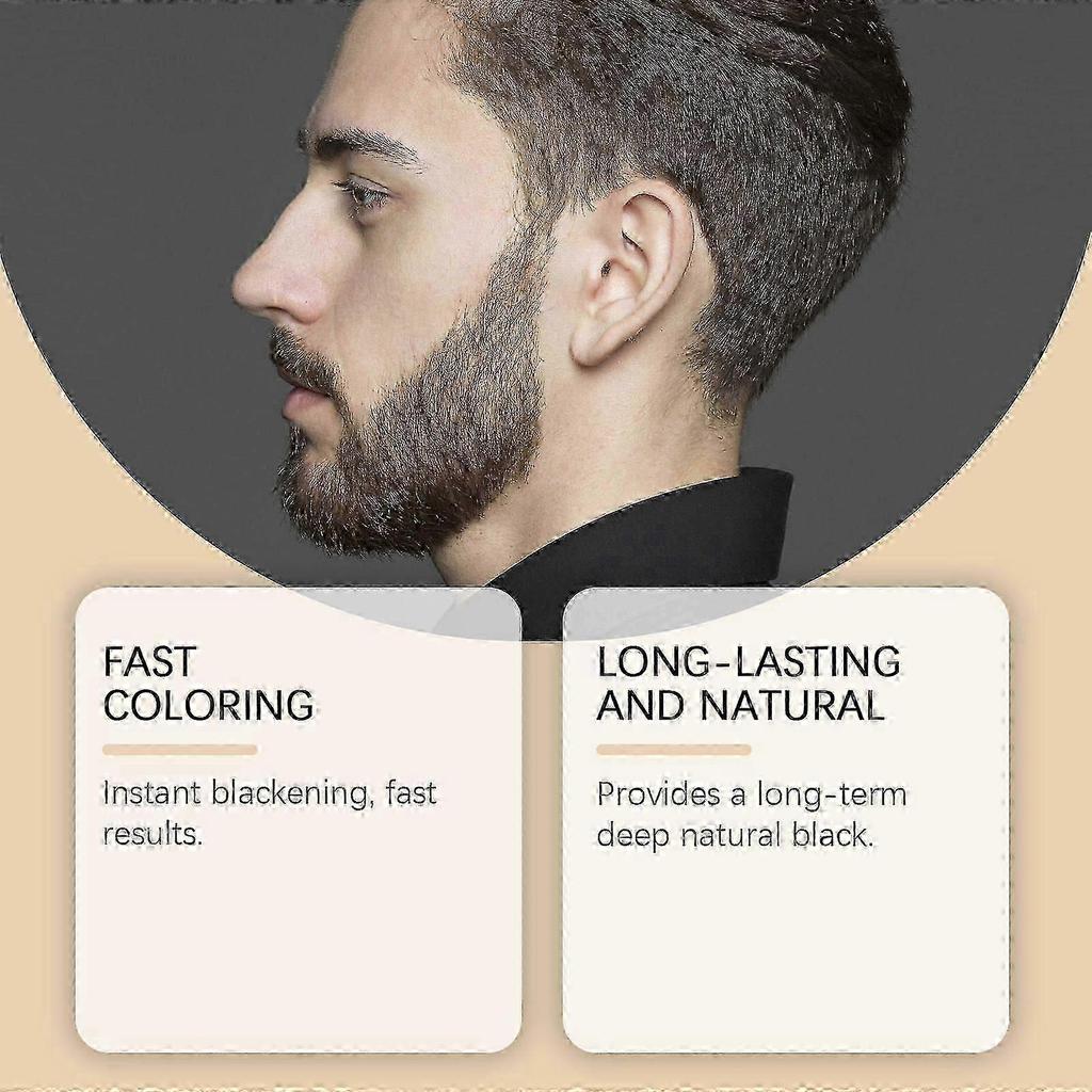 Instant Black Beard Colour Kit - Sweatproof Formula for Defined Facial Hair