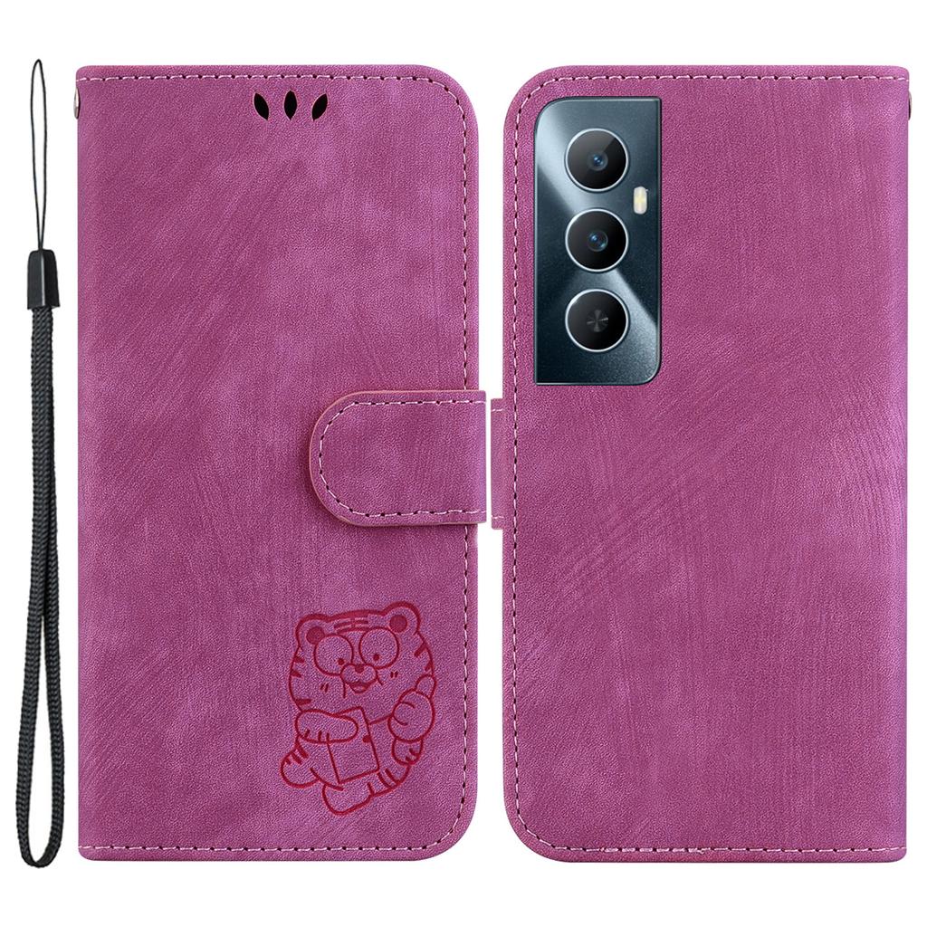 For Realme C65 4G Case Folio Book Stand Cute Tiger Leather Phone Cover