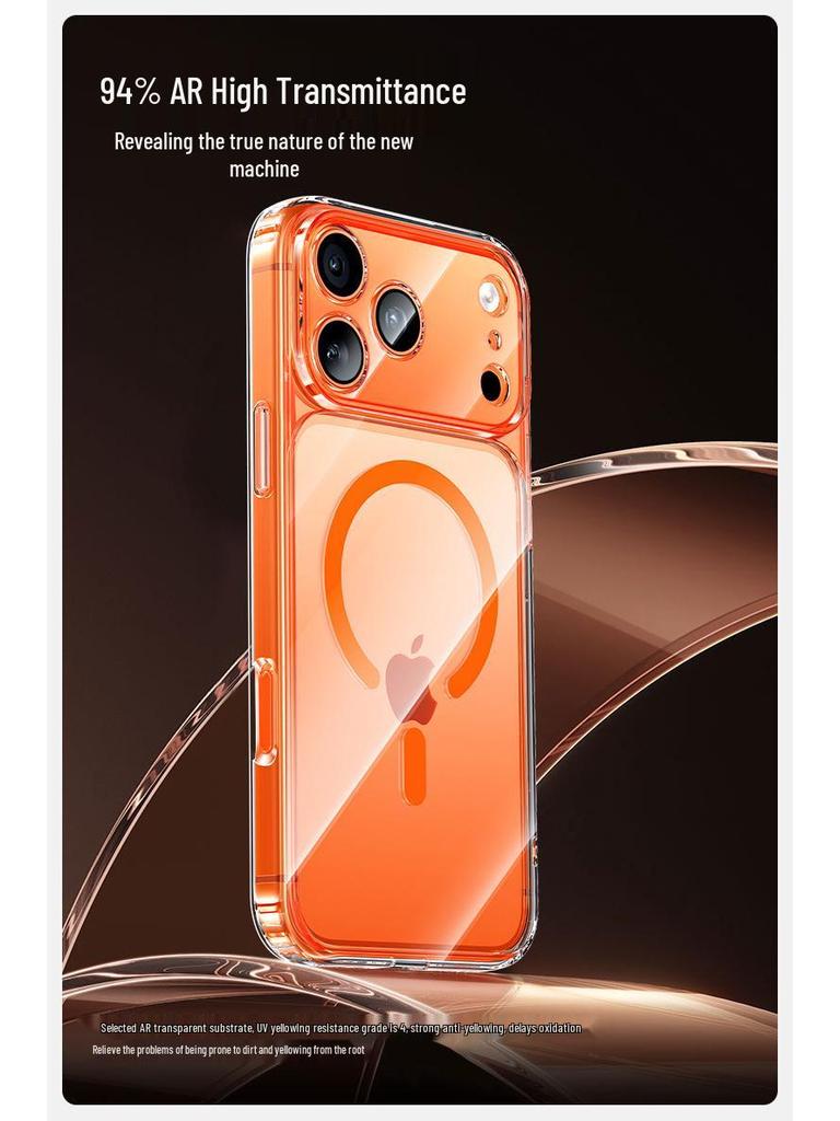 iPhone 17 Pro Max Magnetic Transparent Case with Drop Protection