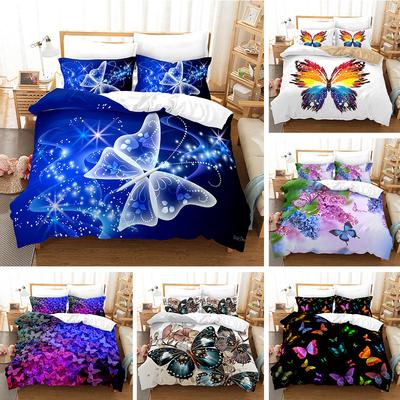 Butterfly 3D Digital Printing Kit Quilt Set Three-Piece Set