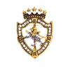 Men's Retro High-end Vintage Lion Shield Crown Brooch Accessories Brooch