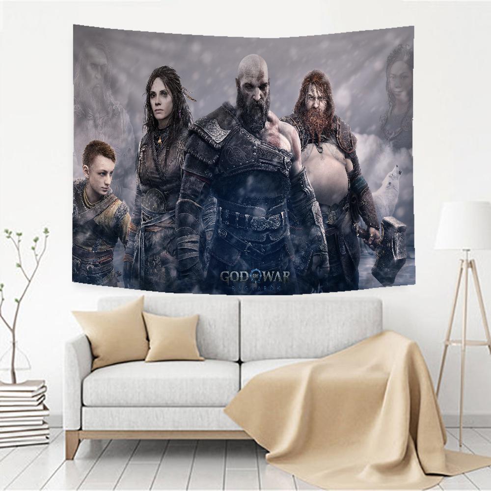 God of War Tapestry Floor Mat NonSlip Laundry Room Mat Laundry Decor Balcony Child Living Room Household Carpets