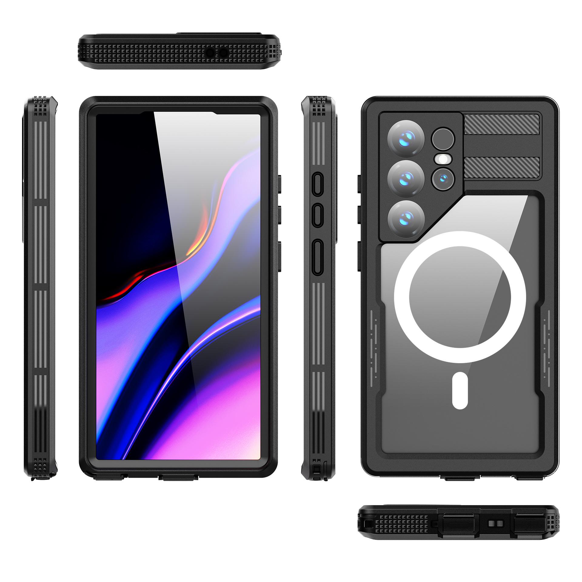 Ares MARS Waterproof Magnetic Diving Case for Samsung S25 Ultra - Full Coverage, Shockproof Protective Cover. Samsung S23 Plus (Non-Magnetic)