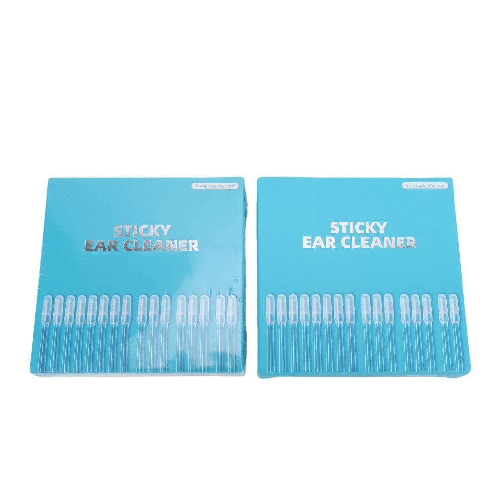 48pcs Flexible Soft Earwax Removal Swabs Washable Adhesive Ear Picks For Adults