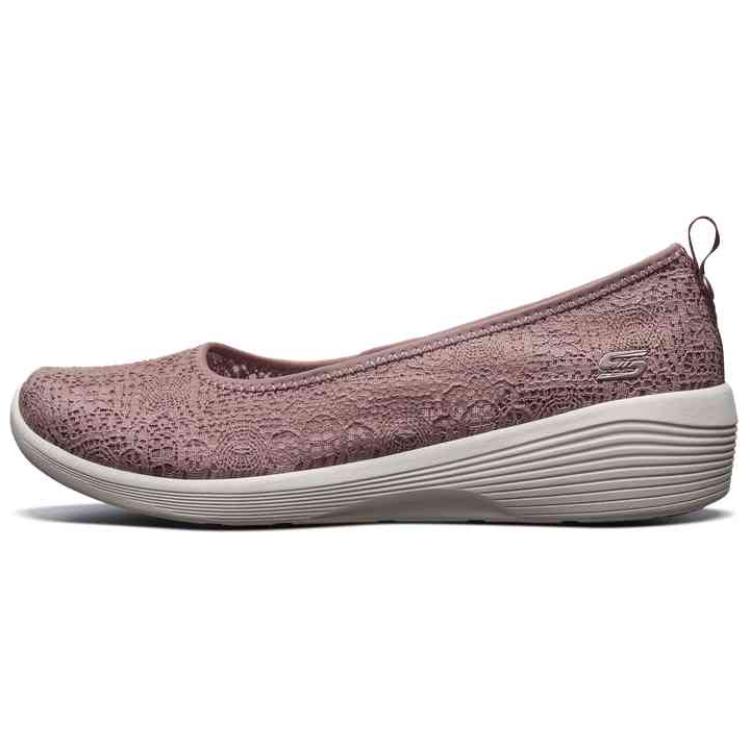 Skechers Sport Active Тканевые Удобные Универсальные Прочные Низкие Повседневные Кроссовки Женские Розовые 23758-MVE 35.5