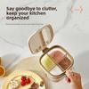 4 Grids Sugar and Salt Container Push-type Condiment Storage Container  Kitchen Supplies